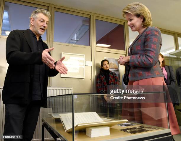 - Bezoek van de Koningin Mathilde aan het Koninklijk Conservatorium Brussel - Visite de la Reine Mathilde au Conservatoire Royal de Bruxelles * Salle...