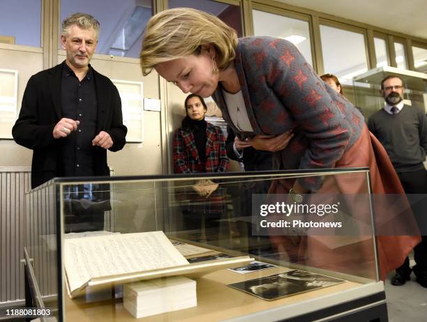 - Bezoek van de Koningin Mathilde aan het Koninklijk Conservatorium Brussel - Visite de la Reine Mathilde au Conservatoire Royal de Bruxelles * Salle...