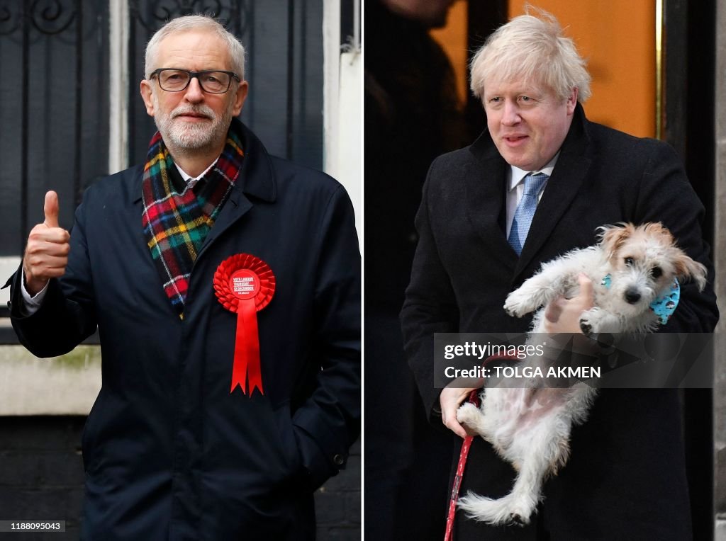 Britain Voting Rights In this combination of photos created on December 12 Britain's Prime ...