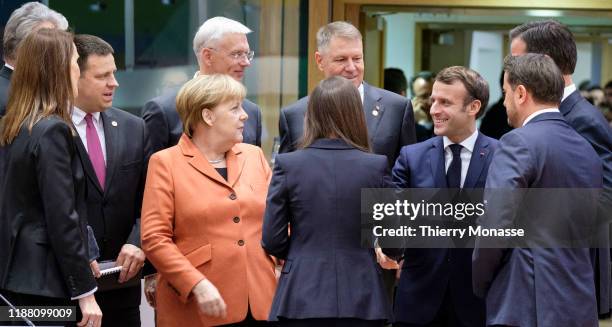 Lithuanian President Gitanas Nauseda is talking with the Belgium Prime Minister Sophie Wilmes, the Estonian Prime Minister Juri Ratas, the German...