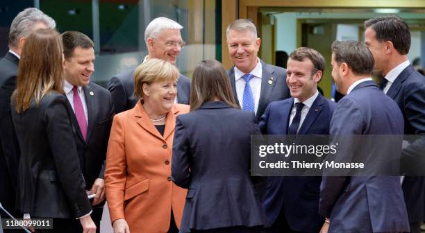 Lithuanian President Gitanas Nauseda is talking with the Belgium Prime Minister Sophie Wilmes, the Estonian Prime Minister Juri Ratas, the German...