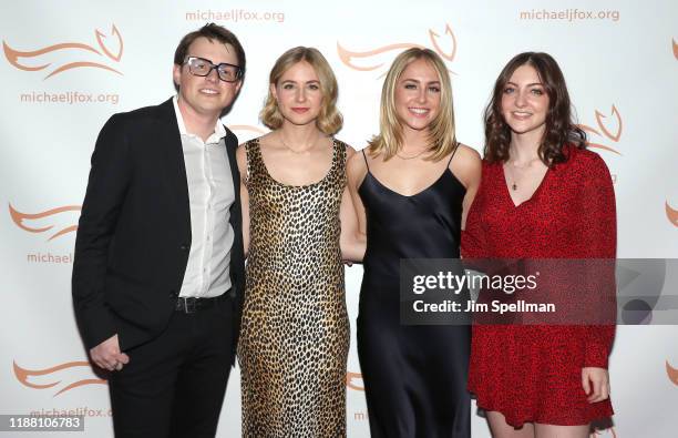 Sam Michael Fox, Schuyler Frances Fox, Aquinnah Kathleen Fox and Esme Annabelle Fox attend the 2019 A Funny Thing Happened On The Way To Cure...