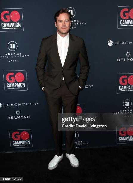 Armie Hammer attends the Go Campaign's 13th Annual Go Gala at NeueHouse Hollywood on November 16, 2019 in Los Angeles, California.