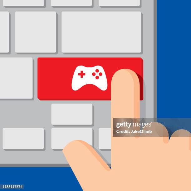 keyboard button video game controller 2 - typing email stock illustrations