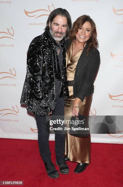 Singer John M. Cusimano and TV Personality Rachael Ray attend the 2019 A Funny Thing Happened On The Way To Cure Parkinson's at the Hilton New York...