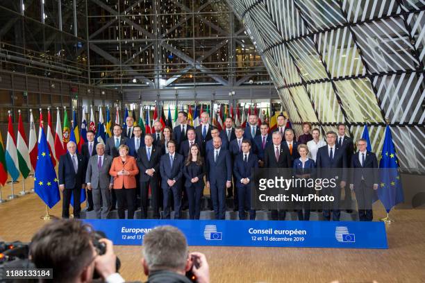 Family photo of the European Leaders. Bulgaria 's Prime Minister Boyko Borissov, Malta 's Prime Minister Joseph Muscat, Netherlands Prime Minister...