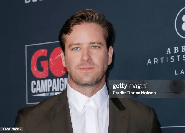 Armie Hammer attends the Go Campaign's 13th Annual Go Gala at NeueHouse Hollywood on November 16, 2019 in Los Angeles, California.