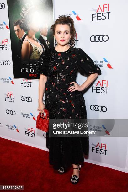 Helena Bonham Carter attends AFI Fest: The Crown & Peter Morgan Tribute at TCL Chinese Theatre on November 16, 2019 in Hollywood, California.