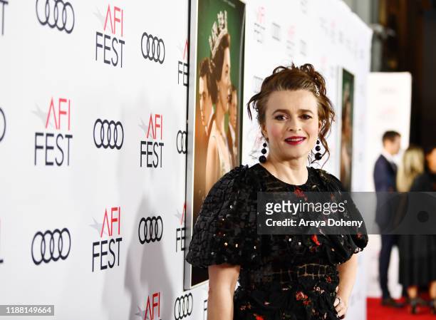 Helena Bonham Carter attend AFI Fest: The Crown & Peter Morgan Tribute at TCL Chinese Theatre on November 16, 2019 in Hollywood, California.