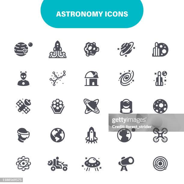 astronomie-ikonen - sternennebel stock-grafiken, -clipart, -cartoons und -symbole