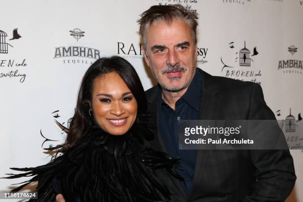 Actress / Writer Tara L. Wilson North and Actor Chris Noth attend the media night preview of "B.R.O.K.E.N Code B.I.R.D Switching" at S Feury Theater...