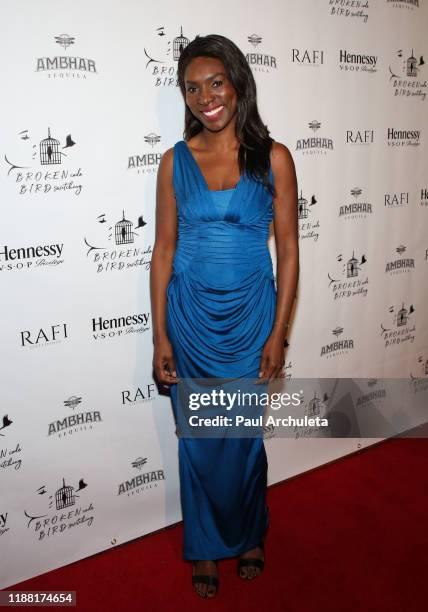 Actress Rayna Campbell attends the media night preview of "B.R.O.K.E.N Code B.I.R.D Switching" at S Feury Theater on November 16, 2019 in Los...