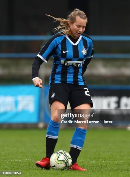 Irene Santi of FC Internazionale in action during the Women Serie A match between FC Internazionale and Orobica at Campo Sportivo F. Chinetti on...