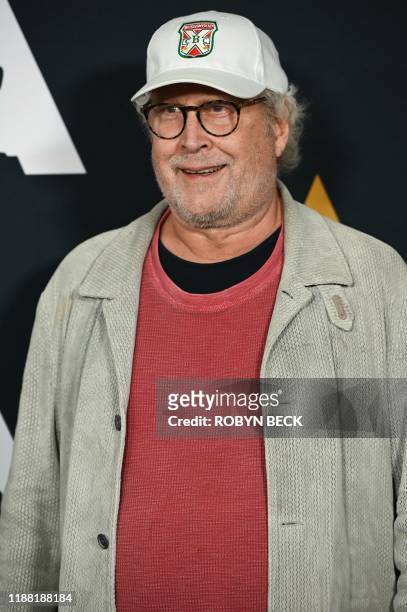 Actor Chevy Chase attends the Academy of Motion Picture Arts and Sciences 30th anniversary screening of "National Lampoons Christmas Vacation" at the...