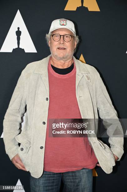 Actor Chevy Chase attends the Academy of Motion Picture Arts and Sciences 30th anniversary screening of "National Lampoons Christmas Vacation" at the...