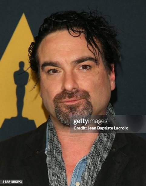 Johnny Galecki attends the Academy of Motion Picture Arts and Sciences 30th Anniversary Screening of "National Lampoons Christmas Vacation" at the...