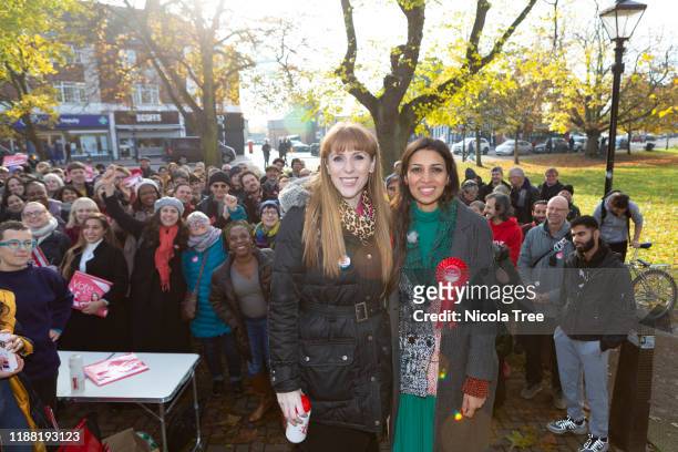 Labour candidate for Chingford and Woodford Green Faiza Shaheen campaigns with Shadow Education Secretary and Labour candidate for Ashton-Under-Lyne...