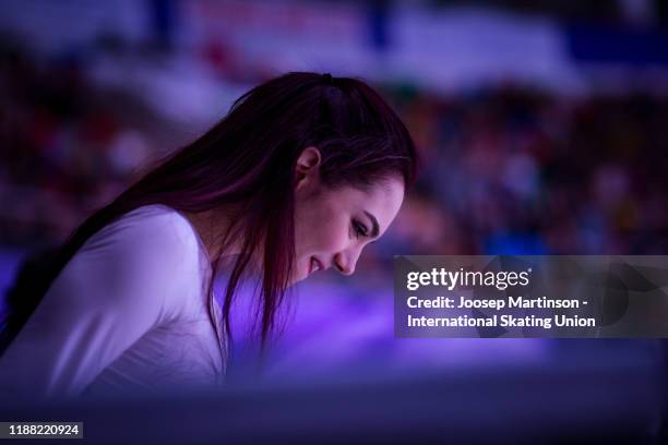 Evgenia Medvedeva of Russia performs in the gala exhibition during day 3 of the ISU Grand Prix of Figure Skating Rostelecom Cup at on November 17,...