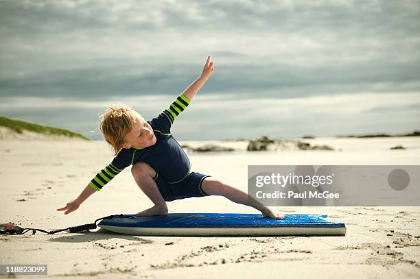 beach surfing - scotland beach stock pictures, royalty-free photos & images