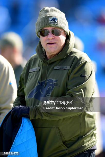 Carolina Panthers owner David Tepper before their game against the Atlanta Falcons at Bank of America Stadium on November 17, 2019 in Charlotte,...