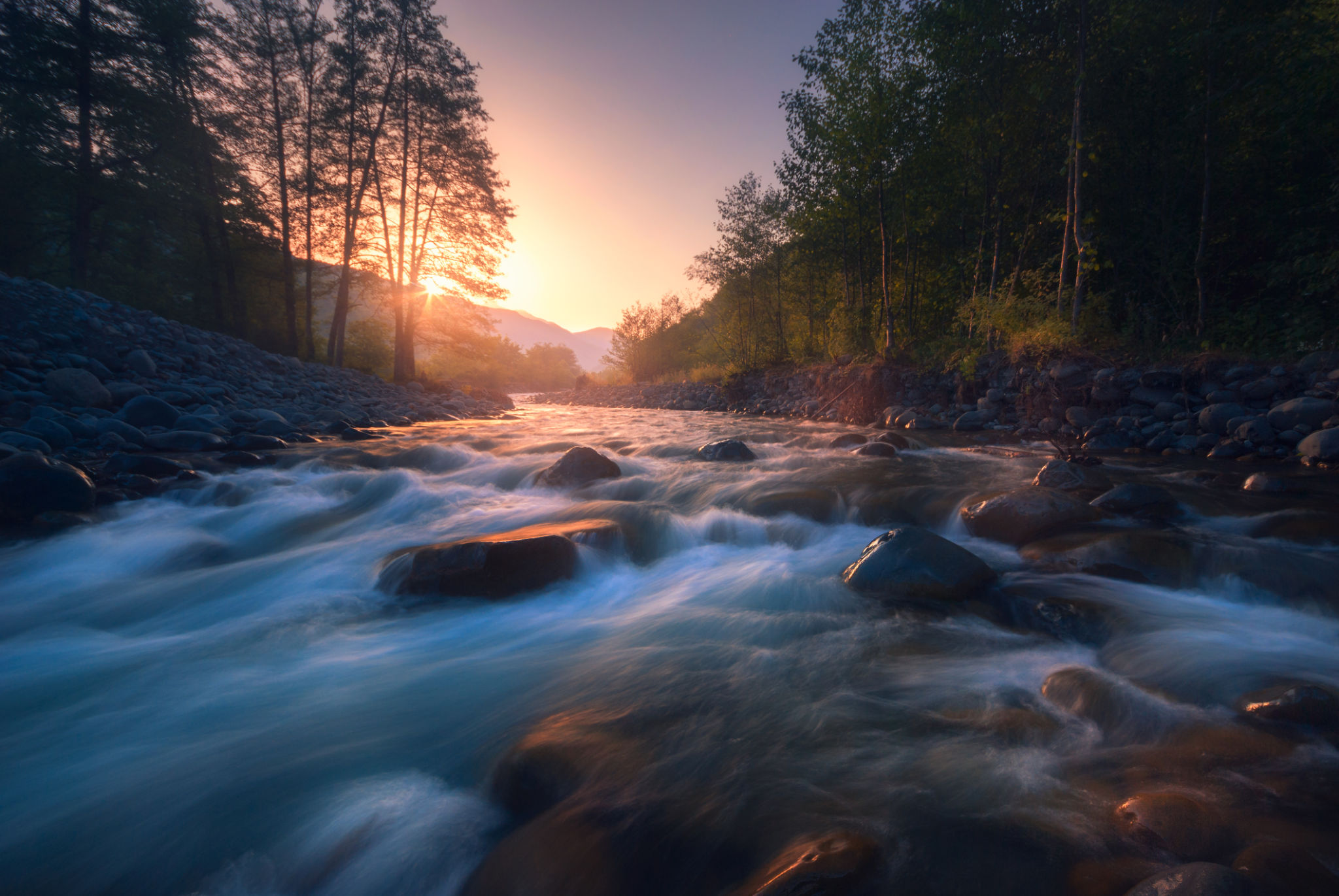 creek sunrise
