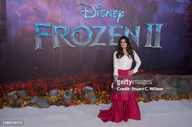 Idina Menzel attends the "Frozen 2" European premiere at BFI Southbank on November 17, 2019 in London, England.