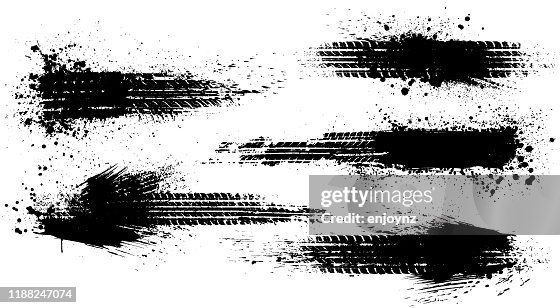 Dirty tire tracks stock illustration Dirty tire tracks stock illustration