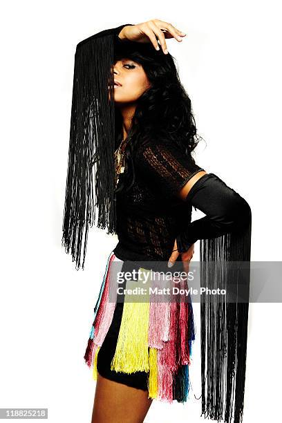 Canadian singer and model Fefe Dobson is photographed for the December 2010 Vibe Magazine Online in New York City.