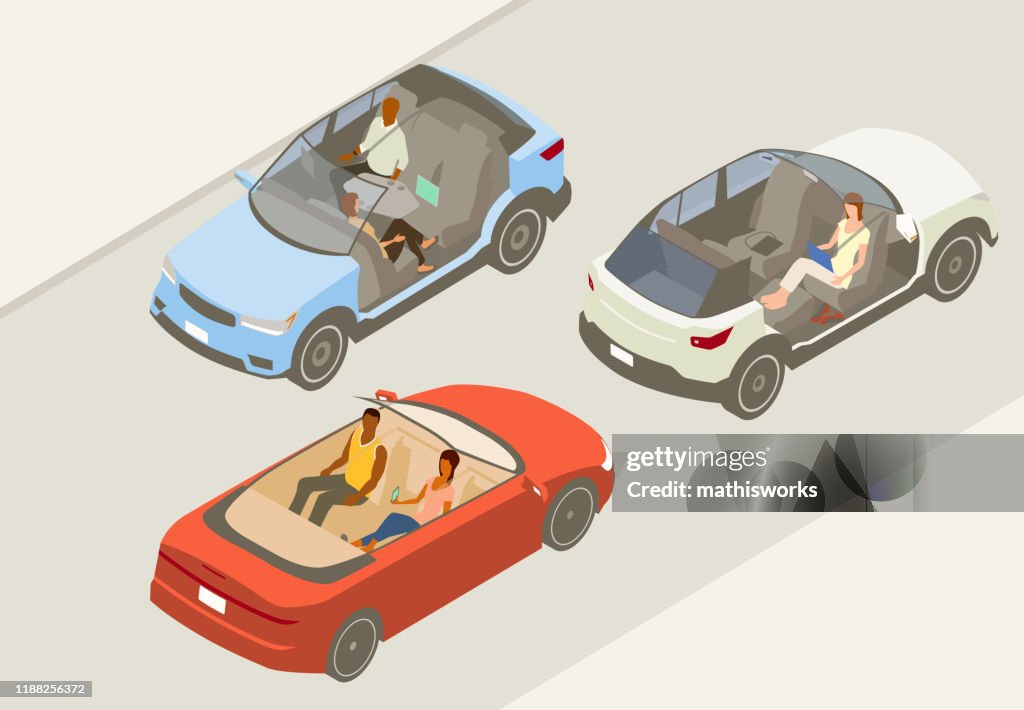 Autonomous vehicles illustration