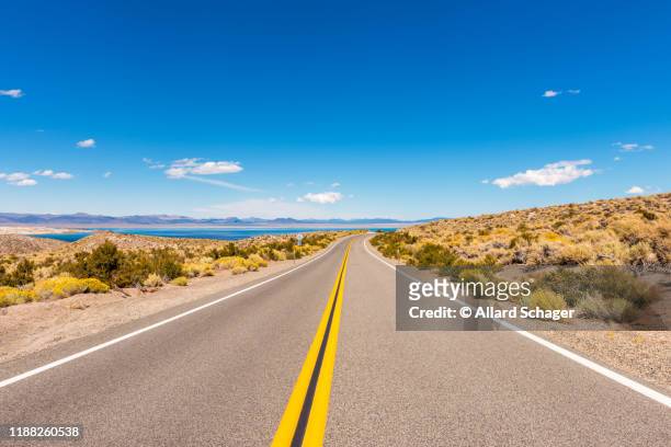 road towards mono lake california - californië 個照片及圖片檔