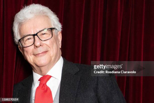 Author Ken Follett poses for photographer at the Bookcity Milan 2019 on November 17, 2019 in Milan, Italy.