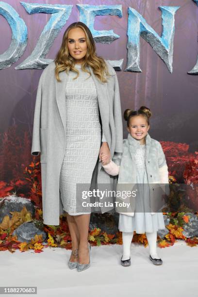 Tamara Ecclestone, daughter Sophia attends the "Frozen 2" European premiere at BFI Southbank on November 17, 2019 in London, England.