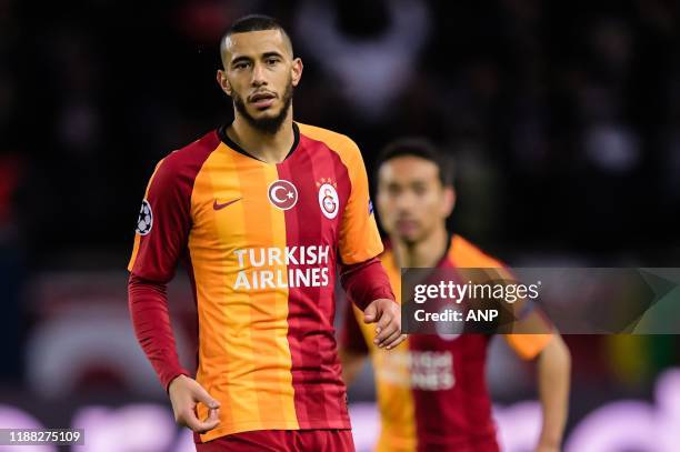 Younes Belhanda of Galatasaray AS during the UEFA Champions League group A match between Paris St Germain and Galatasaray AS at at the Parc des...