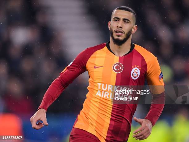 Younes Belhanda of Galatasaray AS during the UEFA Champions League group A match between Paris St Germain and Galatasaray AS at at the Parc des...