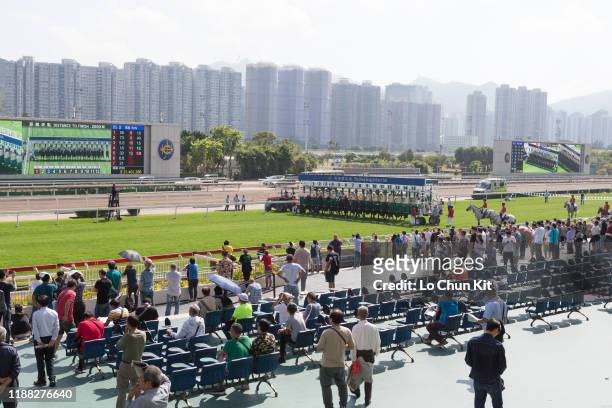 November 17 : General view of Sha Tin Racecourse on November 17 , 2019 in Hong Kong. Public transport options were limited because of the ongoing...