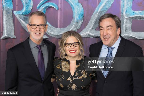 Chris Buck, Jennifer Lee and Peter Del Vecho attend the "Frozen 2" European premiere at BFI Southbank on November 17, 2019 in London, England.