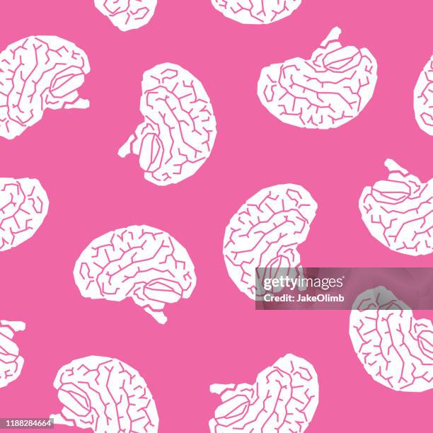 brain pattern silhouette - smart textiles stock illustrations