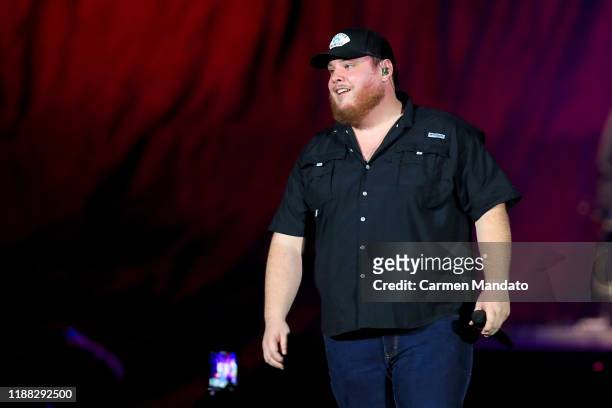 Luke Combs performs onstage during the ATLIVE Concert 2019 at Mercedes-Benz Stadium on November 17, 2019 in Atlanta, Georgia.