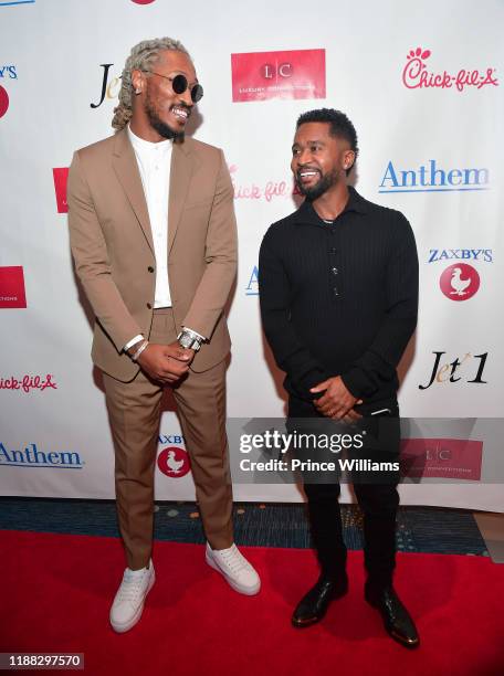 Rapper Future and Zaytoven attend Golden Wishes Gala 2019 at Georgia Aquarium on November 16, 2019 in Atlanta, Georgia.