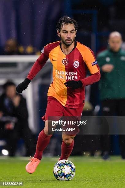 Selçuk Inan of Galatasaray AS during the UEFA Champions League group A match between Paris St Germain and Galatasaray AS at at the Parc des Princes...