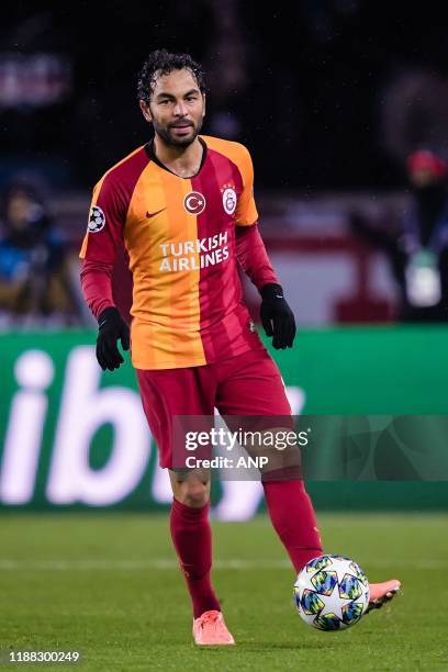 Selçuk Inan of Galatasaray AS during the UEFA Champions League group A match between Paris St Germain and Galatasaray AS at at the Parc des Princes...
