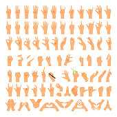 Woman hands and arms expressions