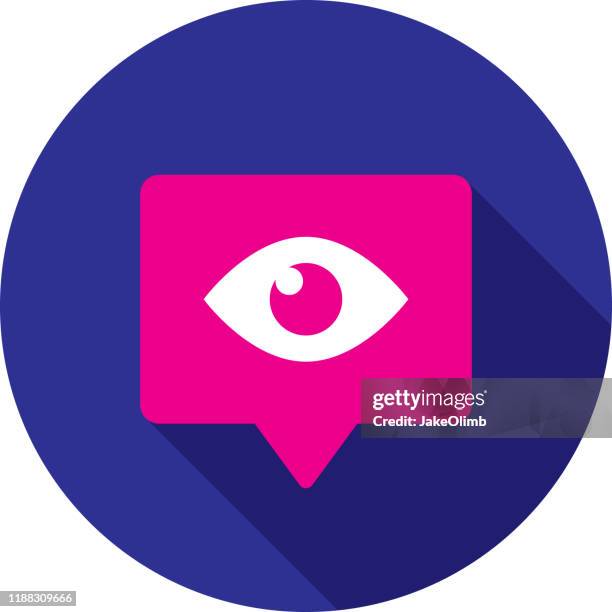 views speech bubble icon circle - instagram live stock illustrations
