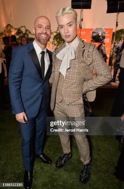 Chris Daughtry and Chester Lockhart attend The Trevor Project's TrevorLIVE LA 2019 at The Beverly Hilton Hotel on November 17, 2019 in Beverly Hills,...