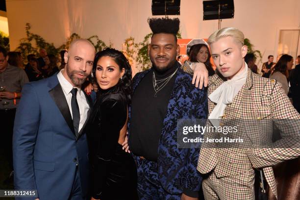 Chris Daughtry, Mikalah Gordon, Chester Lockhart and Ryan Mitchell attend The Trevor Project's TrevorLIVE LA 2019 at The Beverly Hilton Hotel on...