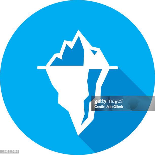 illustrations, cliparts, dessins animés et icônes de silhouette d'icône de glacier - iceberg stock