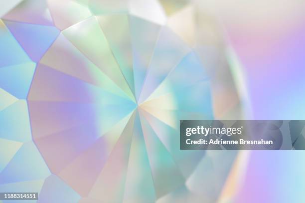 pastel colored faceted crystal - diamond stockfoto's en -beelden