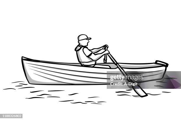 ilustraciones, imágenes clip art, dibujos animados e iconos de stock de remar su barco - lifeguard