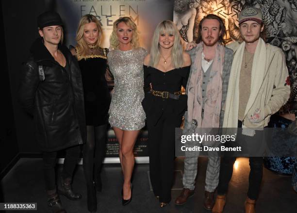 Elijah Rowen, Laura Whitmore, Fancy Alexandersson, Kimberly Wyatt, Thomas Beatty and Jack McEvoy attend a private screening of "Fallen Dream" at The...