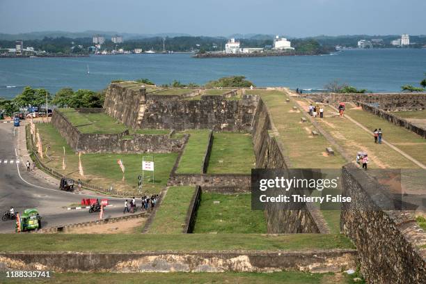 View of the Galle Fort that was built first in 1588 in the Bay of Galle by the Portuguese, then extensively fortified by the Dutch during the 17th...